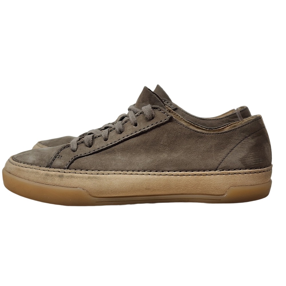 Clarks Sneakers 7.5 Women Hidi Holly Gray Suede Nubuck Leather Lace‎ Up Gum Sole - Picture 3 of 13